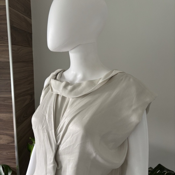 Sharon Wauchob Silk - Lurex Dress Belted NEW Sz 34 Women's Made in France❤️ - Picture 8 of 12